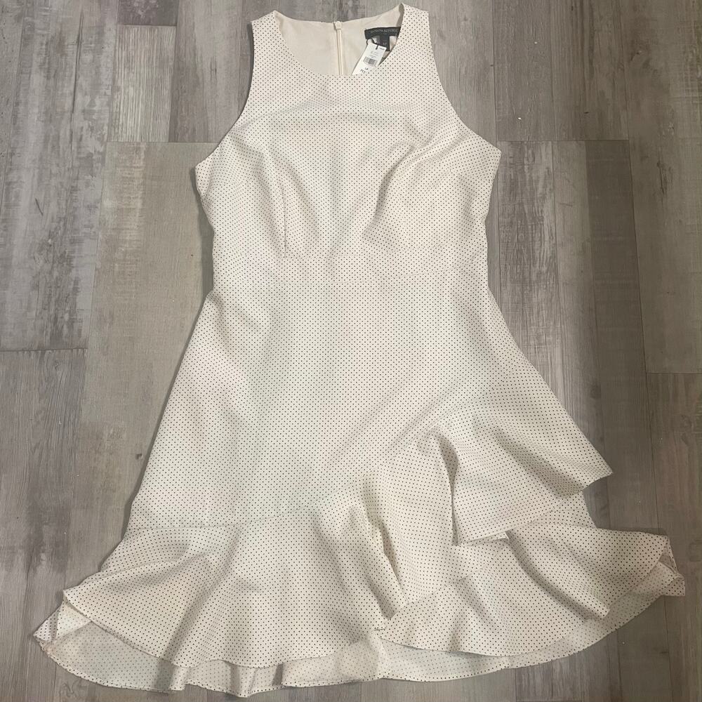 Banana Republic Factory PRINT RUFFLE-HEM SHEATH DRESS size 6P - Picture 11 of 15
